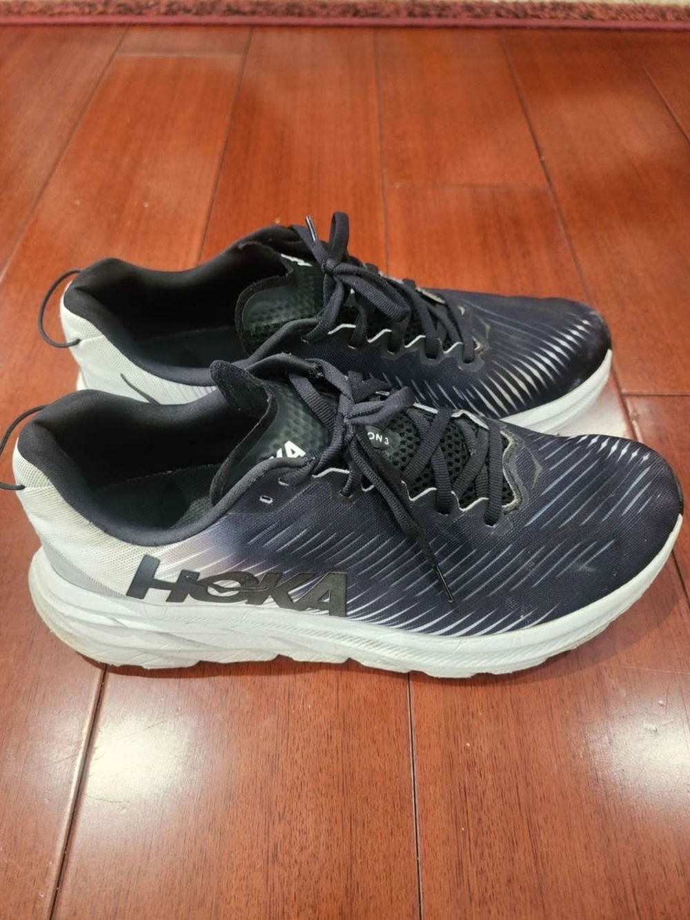 Hoka Rincon 3 Women's Dark Blue and White Athletic Running Shoes - Picture 2 of 6